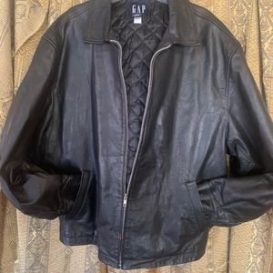Mens Gap Leather Coat